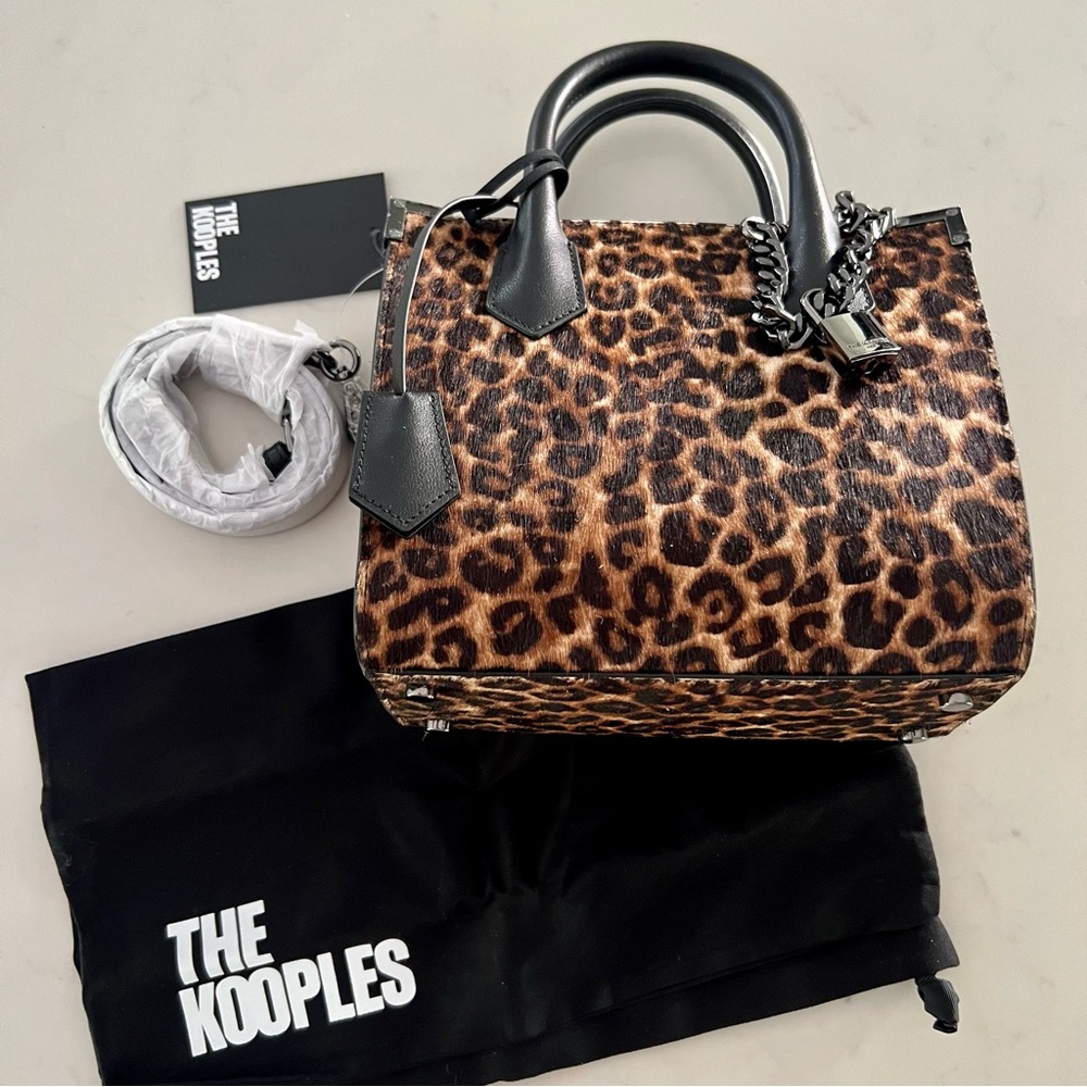Brand New with Tags – The Kooples Medium Ming Bag in Leopard Calfskin
